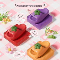 Cute Cartoon Eggplant Slippers For Women Summer Style