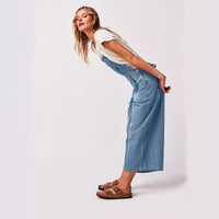 Women's Denim Jumpsuit With Straps