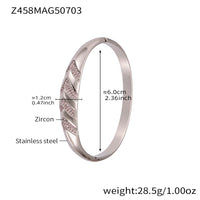 Oversized Bracelet With Irregular Geometric Diamond Accents