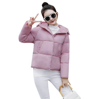 Hooded Loose Down Padded Bread-Style Coat For Petite Figures