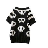 Pet Cat Sweater Halloween Skull Knitted Yarn