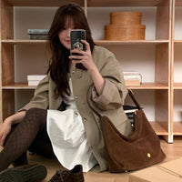 Suede Tote Bag For Women Large-capacity Underarm Or Shoulder Bag