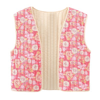 Autumn Small Floral Double-sided Wear Cotton Vest