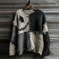Digital Women's Printed Wear Round Neck Loose Feel Soft Sweater