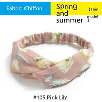 Bohemian Style Elastic Cross Chiffon Headband For Women