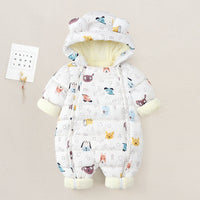 Winter Thickened Plus Velvet Children's One-piece