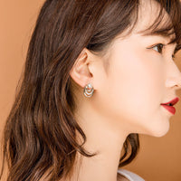 All-matching Elegant Graceful Personality Three-layer Pearl Stud Earrings