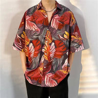 3D Printed Men's Retro Full Printed Short Sleeve