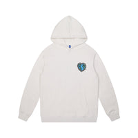 Love Foam Printed Men's Hooded Light Fleece Couple Sweater