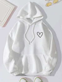 Street Pullover Long Sleeve Loose Fleece Hooded Women's Sweater