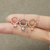 Planet Series Five-pointed Star Accessories Titanium Steel Nose Ring