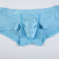Men's Low Waist Solid Color Cotton Breathable Comfortable Boxers Underwear Boxer