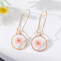 Creative Dried Flowers Ear Ring Simple Preserved Fresh Flower Eardrops