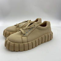Round Toe Deep Mouth Canvas Platform Flat Heel Comfortable Men's And Women's Casual Shoes