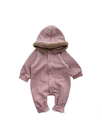 Baby Twist Rabbit Ears Hooded Romper Climbing Clothes