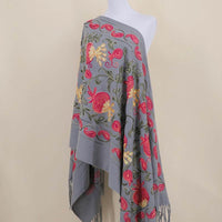 Gourd Pomegranate Blossom Embroidery Scarf Cashmere Shawl