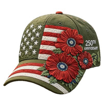 250th Anniversary Baseball Cap 3D Printed Snapback Hat