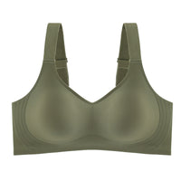 LaTeX Large Shoulder Strap Jelly Stick Seamless Push Up Bra