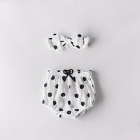 Baby Plaid Sleeveless Sling Top Bread Set