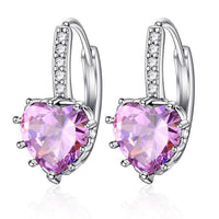 Classic Fashion Heart-Shaped Zircon Earrings