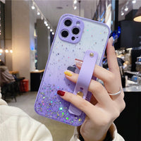 Mobile Phone Case Epoxy Glitter 11pro Gradient Fine Hole Transparent Case