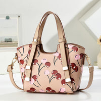 Bag Women's Classic All-match Vegetable Basket Cherry Print Hand Carrying
