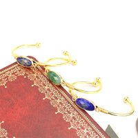 Crystal Stone Moonstone Gold-Edged Bracelet