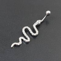 Women's Fashion Diamond Snake-shaped Navel Stud Belly