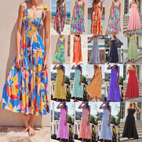Womens Printed Long Slip Dress