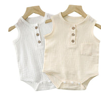Newborn Summer Jumpsuit Thin Sleeveless Pajamas