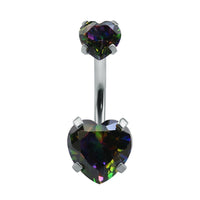 New Color Zircon Umbilical Ring Stainless Steel