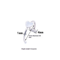 Stainless Steel Bar Heart Cross Lip Ring