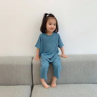 Children's Modal Loose Solid Color Pajamas Homewear Set