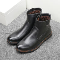 Snow Boots Men's Fleece-lined Warm Splash-proof Water