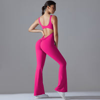 Beauty Back Hip Lifting Long Slim Wide Leg Jumpsuit