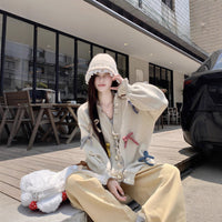 New Cute Youth-looking Three-dimensional Bow Sweater For Women
