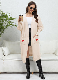 Women's Loose And Lazy Style Love Sweater Cardigan