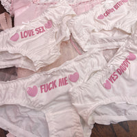 Heart Printing Cotton Lace Classic Panties