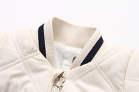 Letter Embroidery Children's Baseball Uniform Fleece Thickening