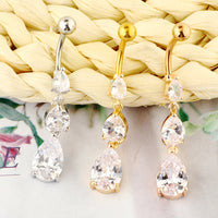New Belly Button Ring Fashion Water Drop Sexy Belly Button Button Button