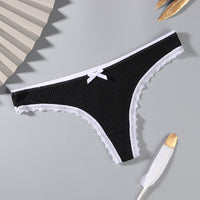 Women's Simple Solid Color Sports Breathable Lace Underwear