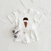 Baby Ice Cream Patch Short Sleeve Suit