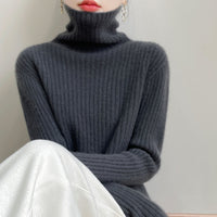 Pure Wool Womens Turtleneck Sweater