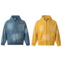 Waste Soil Tie-dyed Washed Sweater Coat For Men