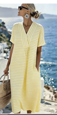Shirt Dress For Ladies Casual Style Featuring Marine Creatures Motif