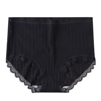 Women's High-waisted Panties Honeycomb Antibacterial Crotch Underwear Women's Cotton