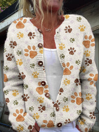 3D Digital Printing Cardigan Knitted Coat