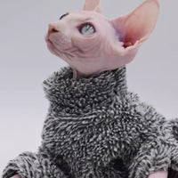 Hairless Cat Clothes, Autumn And Winter Plush Warm Cat Clothes