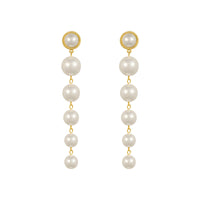 Sterling Silver Needle Grown Up Small Pearl Female Earrings