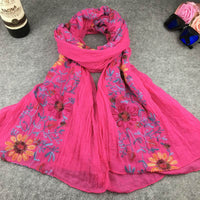Indian Nibor Cotton And Linen Scarf